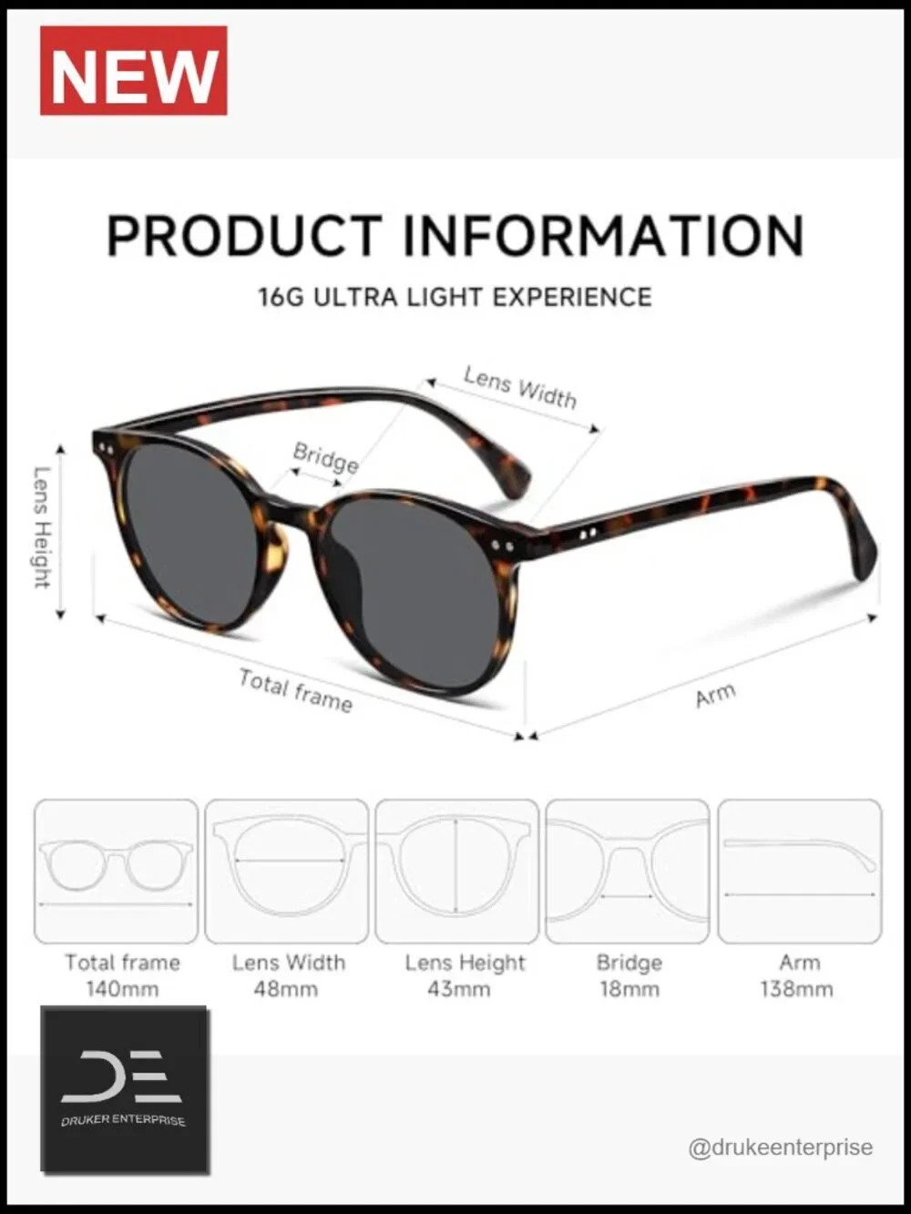 Polarized Retro Round Sunglasses UV Protection Small Frame